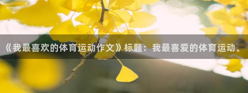 杏悦体育平台开号链接：《我最喜欢的体育运动作文》标题：我最喜爱的体育运动。